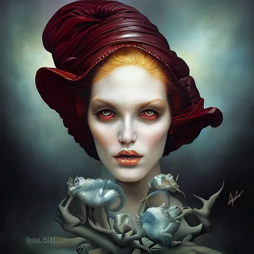 Image similar to shuffles by Tom Bagshaw and Manuel Sanjulian and Boris Vallejo, Hyperrealism