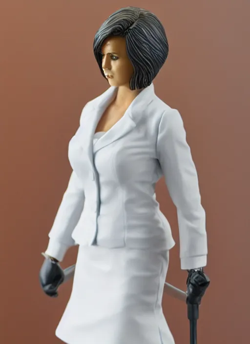 Image similar to 80mm, resin detailed model figure of a female wearing a office dress