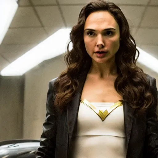 Prompt: movie film still of Gal Gadot as Professor X in a new X-men movie, cinematic