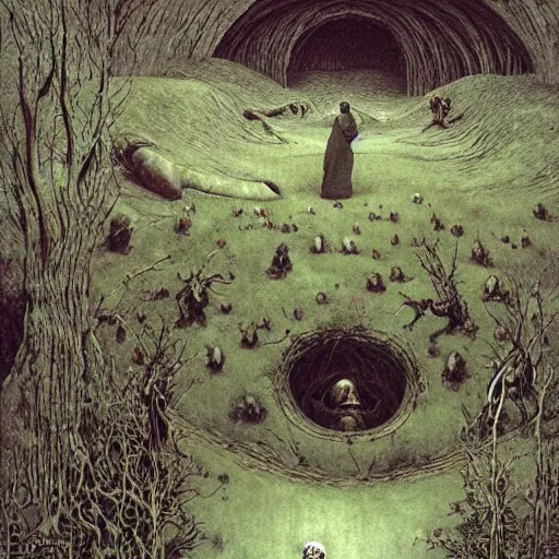 Prompt: Goblin Market by Beksinski