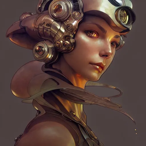 Image similar to futuristic sneakers, steampunk, sculpture, concept art, smooth, sharp focus, illustration, art by artgerm and greg rutkowski and alphonse mucha