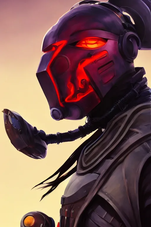 Image similar to epic mask helmet robot ninja portrait stylized as fornite style game design fanart by concept artist gervasio canda, behance hd by jesper ejsing, by rhads, makoto shinkai and lois van baarle, ilya kuvshinov, rossdraws global illumination radiating a glowing aura global illumination ray tracing hdr render in unreal engine 5