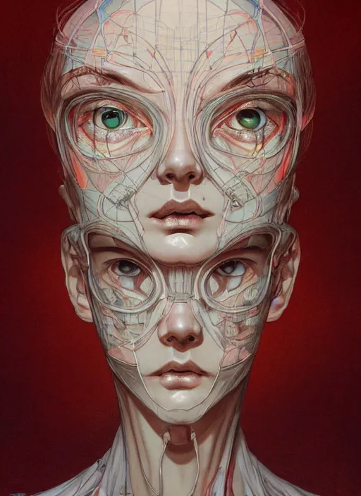 Prompt: prompt : figurative unique features beautiful subconscious, symmetrical face, portrait soft light painted by james jean and katsuhiro otomo and erik jones, inspired by akira anime, smooth face feature, intricate oil painting, high detail illustration, sharp high detail, manga and anime 1 9 9 9