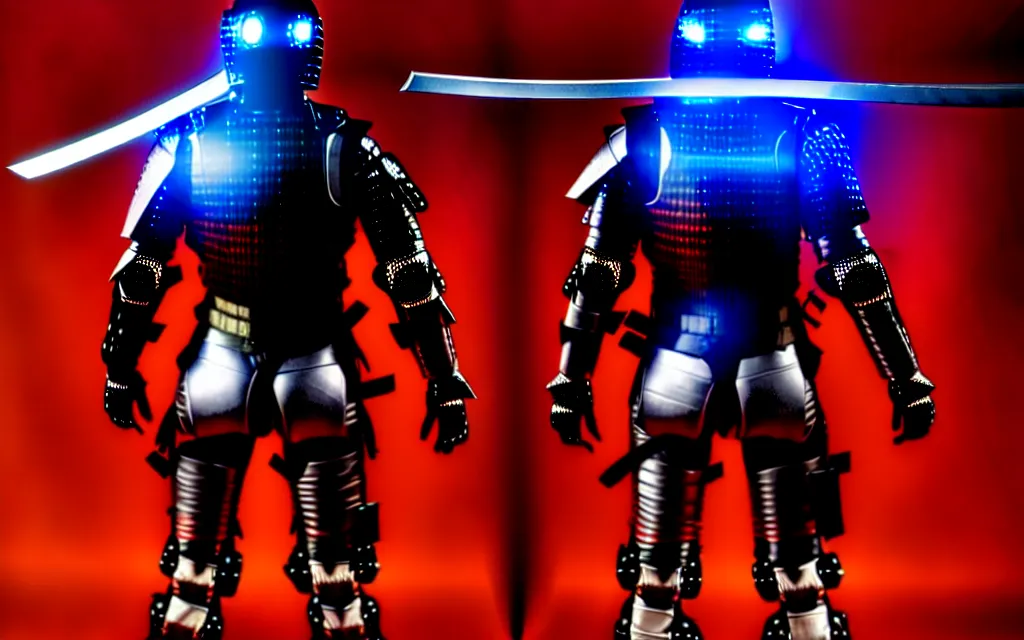 Image similar to war, diverse katana cybersuits, from behind, wide wide angle, vivid, elaborate, highly detailed, beautiful lighting