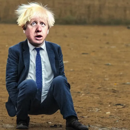 Image similar to boris johnson as a starving child in africa 4k