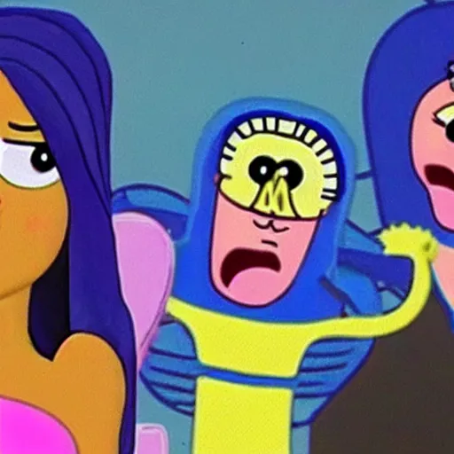 Prompt: kim kardashian in spongebob squarepants