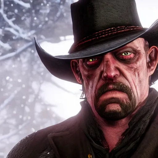 Prompt: The Undertaker in Red Dead Redemption 2