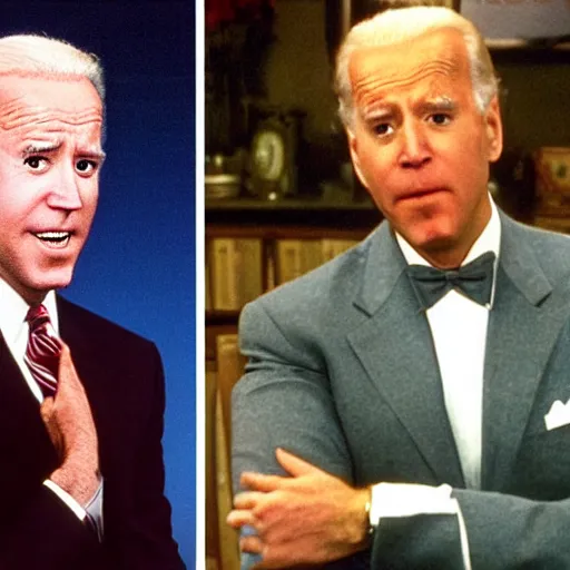 Image similar to still of joe biden starring in seinfeld