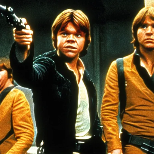 Image similar to movie still of rupert grint as han solo star wars ( 1 9 7 7 )