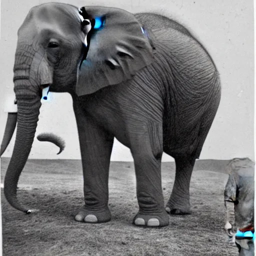 Image similar to an extremely detailed photo by john l. gaunt of a small boy standing next to an elephant with an extremely long trunk