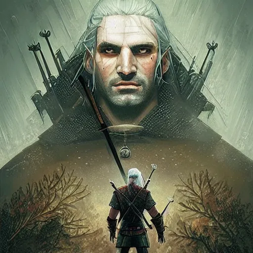 Image similar to the witcher fine art collection, art by anna podedworna