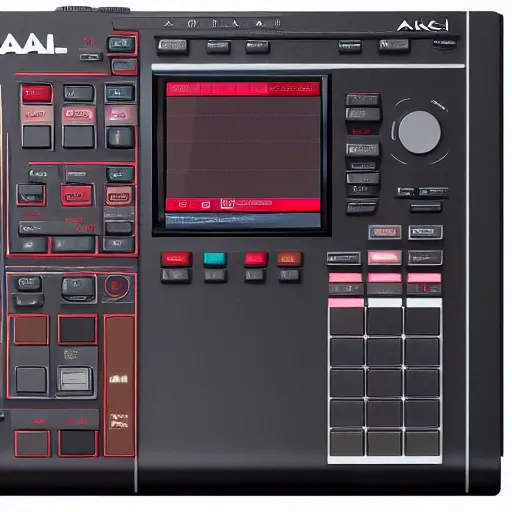 Image similar to Akai MPC 2000xl, product photography, dslr, rule of thirds