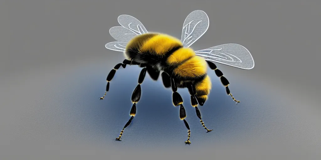 Image similar to blueprint for a nanobot bee, intricate details, nano bee technology, highly detailed, 8 k resolution,