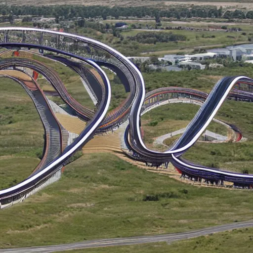 Image similar to is it a race track? a rollercoaster?