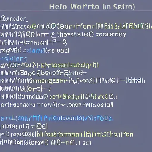 Image similar to hello world program written in python,