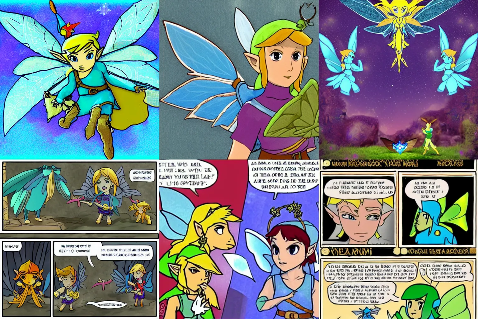 Prompt: Navi Fairy the legend of zelda advising Trump