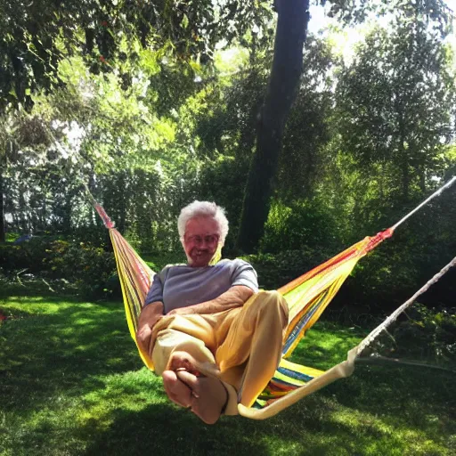 Image similar to my italian wise friend on a hammock