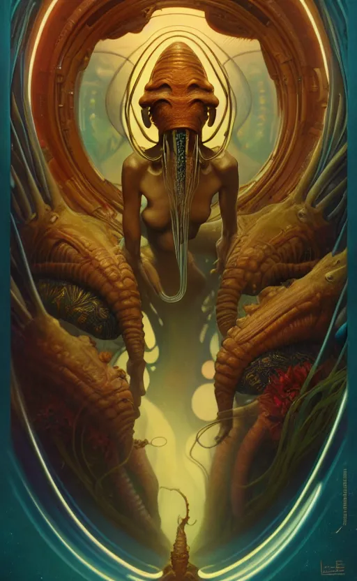 Image similar to exquisite imaginative alien creature poster art, humanoid, movie art, by lucusfilm, weta studio, tom bagshaw, alphonso mucha, james jean, frank frazetta, 8 k, denoised