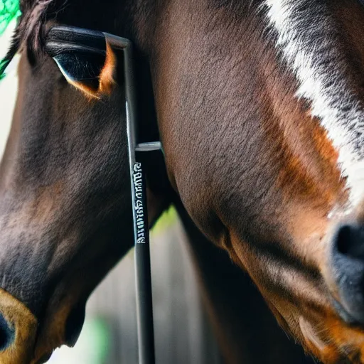 Prompt: close up photograph of very high on weed humanoid horse, stoner eyes, the humanoid horse smoked weed, weed background, smoking a blunt, 8 k resolution