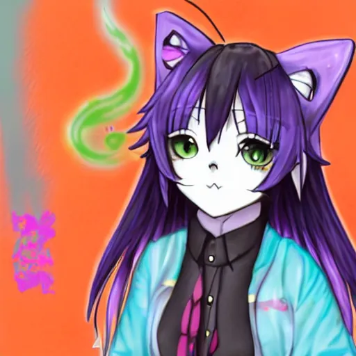 Image similar to Megpoid gumi as a cat girl