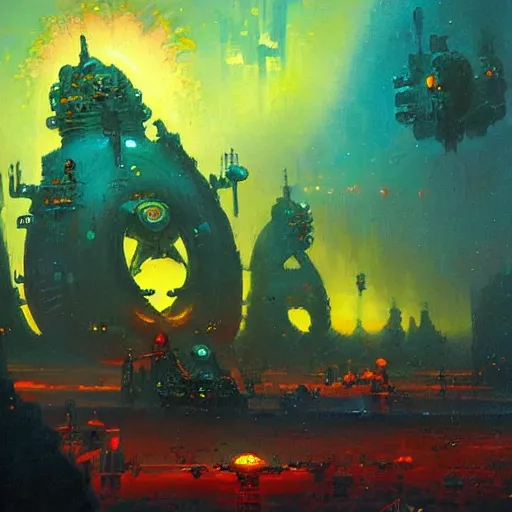 Image similar to a beautiful painting representative of the art style of paul lehr