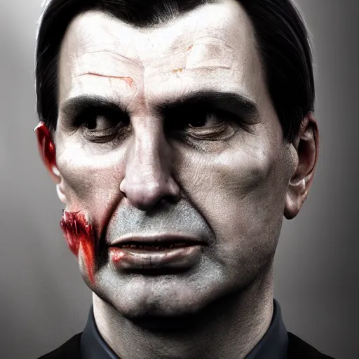 Prompt: hyperrealistic mixed media image of Jair bolsonaro as a vampire, stunning 3d render inspired art by István Sándorfi and Greg Rutkowski, perfect facial symmetry, realistic, highly detailed attributes and atmosphere, dim volumetric cinematic lighting, 8k octane extremely hyper-detailed render, post-processing, masterpiece,