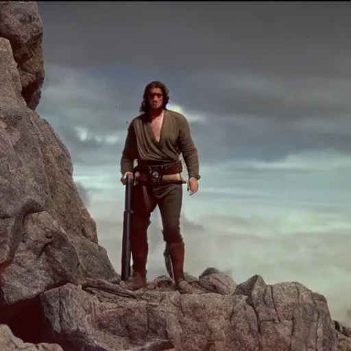 Prompt: a film still of cain ( from the bible ) in star wars 1 9 7 7, realistic, photorealistic