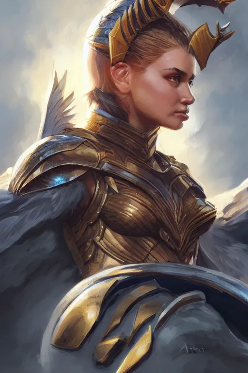 Image similar to amazon valkyrie athena, d & d, fantasy, portrait, highly detailed, headshot, digital painting, trending on artstation, concept art, sharp focus, illustration, art by artgerm and greg rutkowski and magali villeneuve