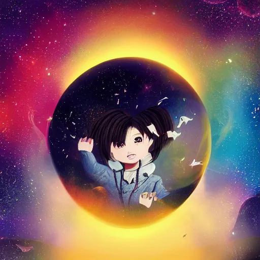 Image similar to the end of space, j - pop album cover art by minami