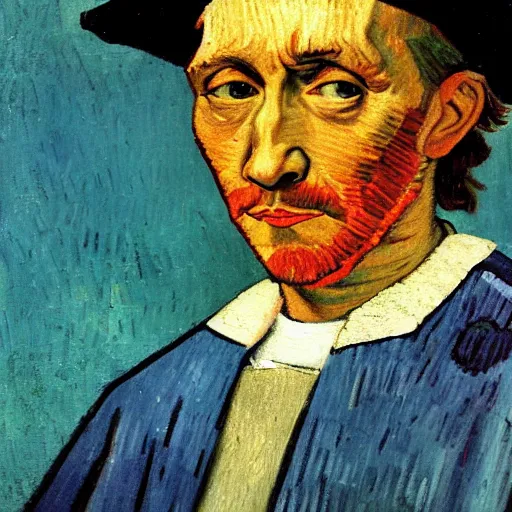 Image similar to christopher columbus portrait!!! painted by ( ( ( van gogh ) ) ), 4 k, 8 k