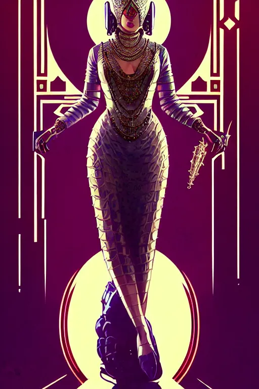 Prompt: art deco gta 5 killer queen profile picture by greg rutkowski, dynamic pose, intricate, futuristic, fantasy, elegant, by stanley artgerm lau, greg rutkowski, thomas kindkade, alphonse mucha, loish, norman rockwell, fantasy lut, asymmetric, long hair, retro computer graphics, video game, fluid lines,