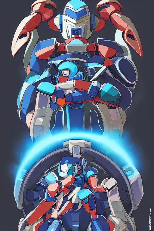 Image similar to robot ninja mask helmet megaman x zero rockman 2 0 2 2 switch game boss legacy collection fanart artsation, art gta 5 comics, behance hd by jesper ejsing, by rhads, makoto shinkai and lois van baarle, ilya kuvshinov, rossdraws global illumination ray tracing