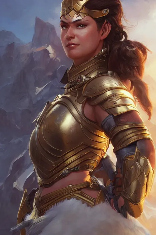 Image similar to amazon valkyrie athena, d & d, fantasy, portrait, highly detailed, headshot, digital painting, trending on artstation, concept art, sharp focus, illustration, art by artgerm and greg rutkowski and magali villeneuve