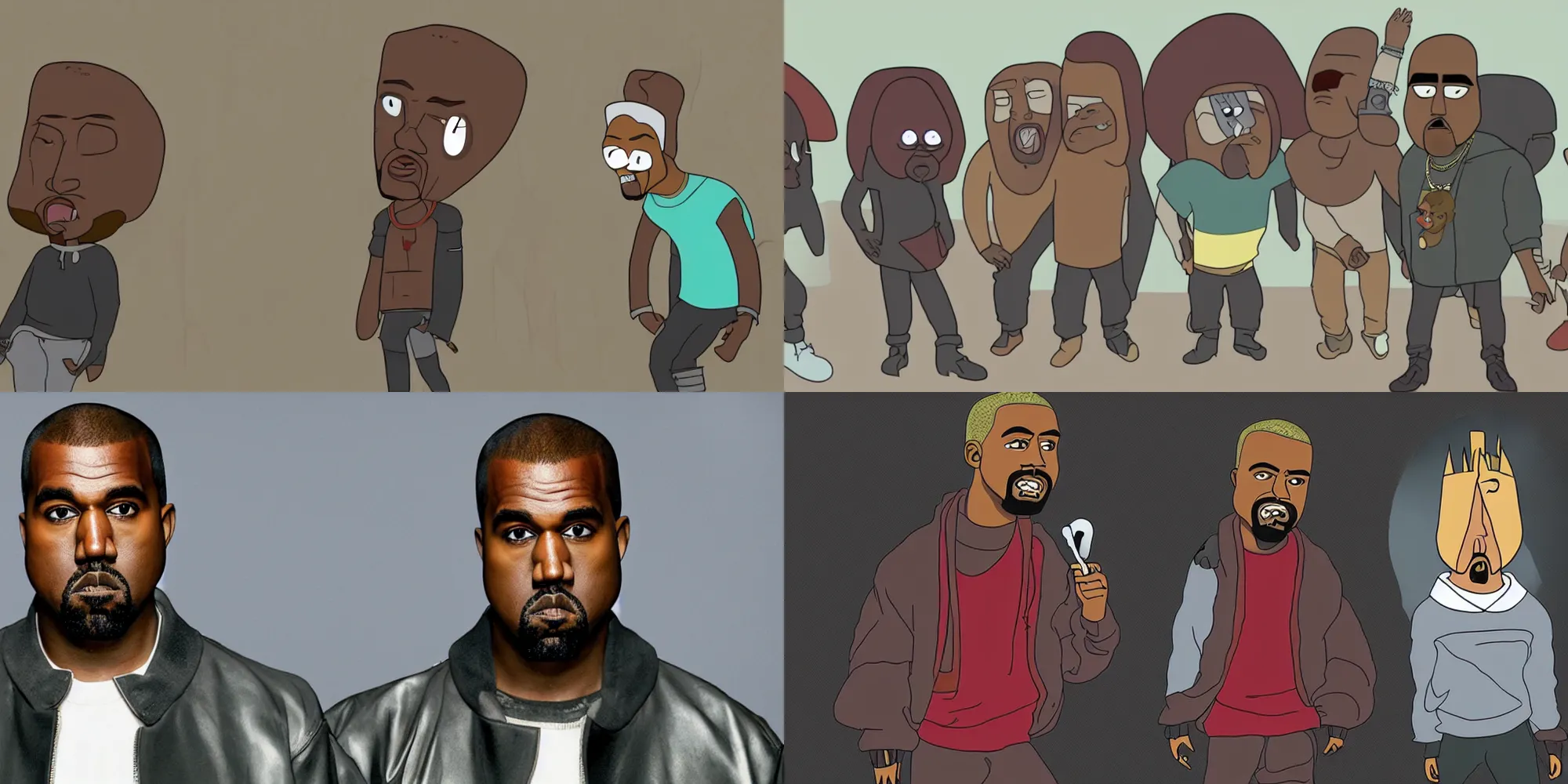 Prompt: Kanye West in Regular Show