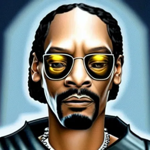 Image similar to snoop dogg as the terminator