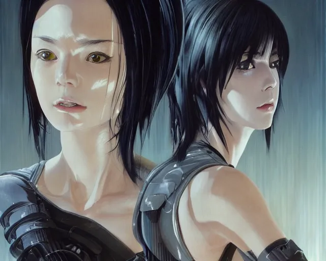 Image similar to h. r. giger ; very very anime!!!, hyper realistic, fine - face, realistic shaded perfect face, fine details. anime. realistic shaded lighting poster by ilya kuvshinov katsuhiro otomo ghost - in - the - shell, magali villeneuve, artgerm, jeremy lipkin and michael garmash and rob rey