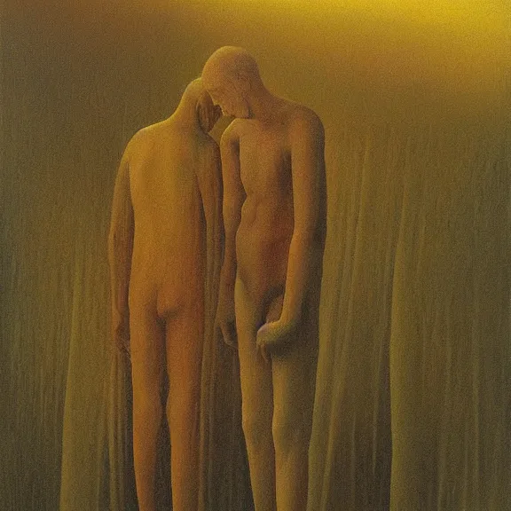 Prompt: a Painting representing the loss of memory, Zdzislaw Beksinski, Ivan Seal, The Caretaker, Leyland Kirby