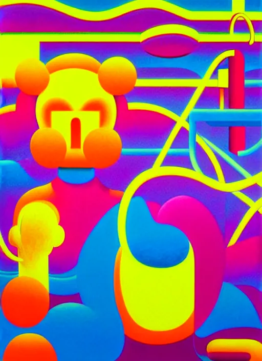 Image similar to graffiti by shusei nagaoka, kaws, david rudnick, airbrush on canvas, pastell colours, cell shaded!!!, 8 k