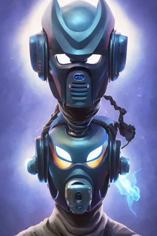 Image similar to epic mask helmet robot ninja portrait stylized as fornite style game design fanart by concept artist gervasio canda, behance hd by jesper ejsing, by rhads, makoto shinkai and lois van baarle, ilya kuvshinov, rossdraws global illumination radiating a glowing aura global illumination ray tracing hdr render in unreal engine 5