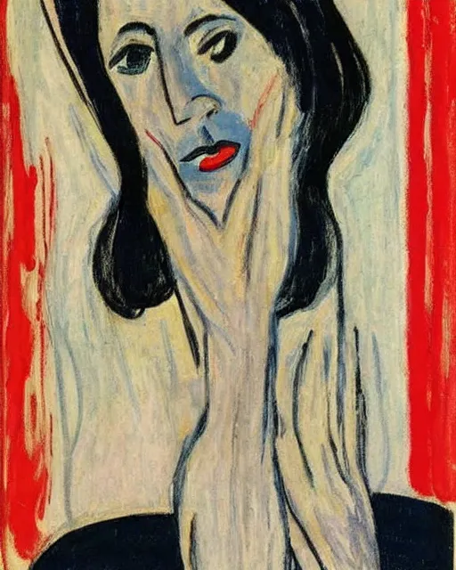 Image similar to God. Portrait by Ernst Kirchner, Marlene Dumas.