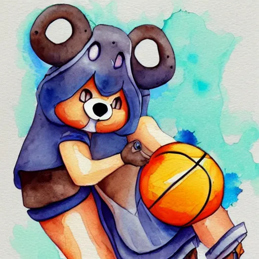 Image similar to gobball, bouftou, dofus, watercolor