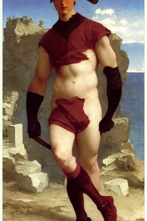 Image similar to Cyclops (Scott Summers) from the X-Men by William Adolphe Bouguereau