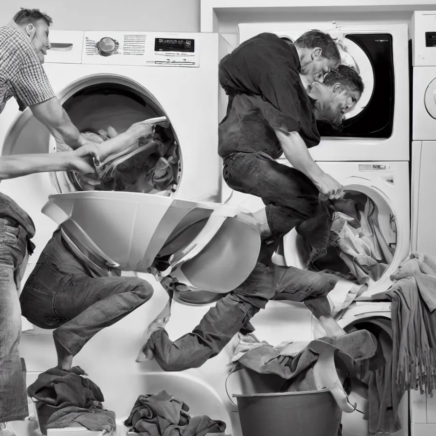 Prompt: rage against the washing machine