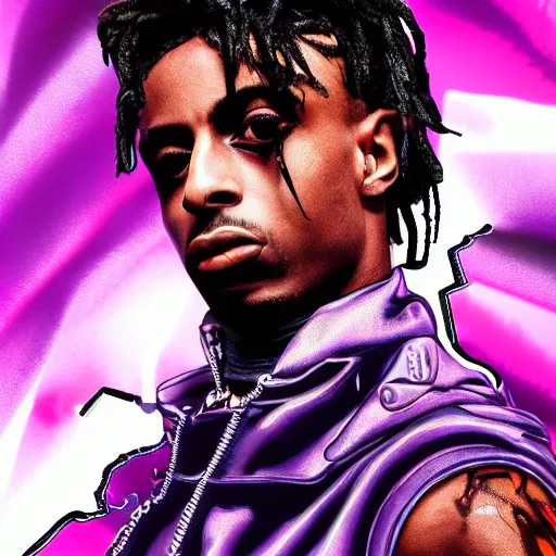 Image similar to playboi carti in cyborg style digital art 4 k detailed super realistic