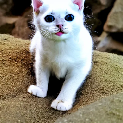 Prompt: a feline sealpup - kitten - hybrid, animal photography