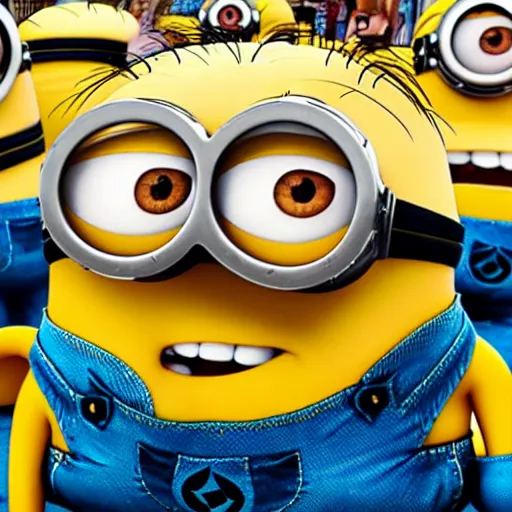 Image similar to the minions from despicable me sacrifice gru to the sun god