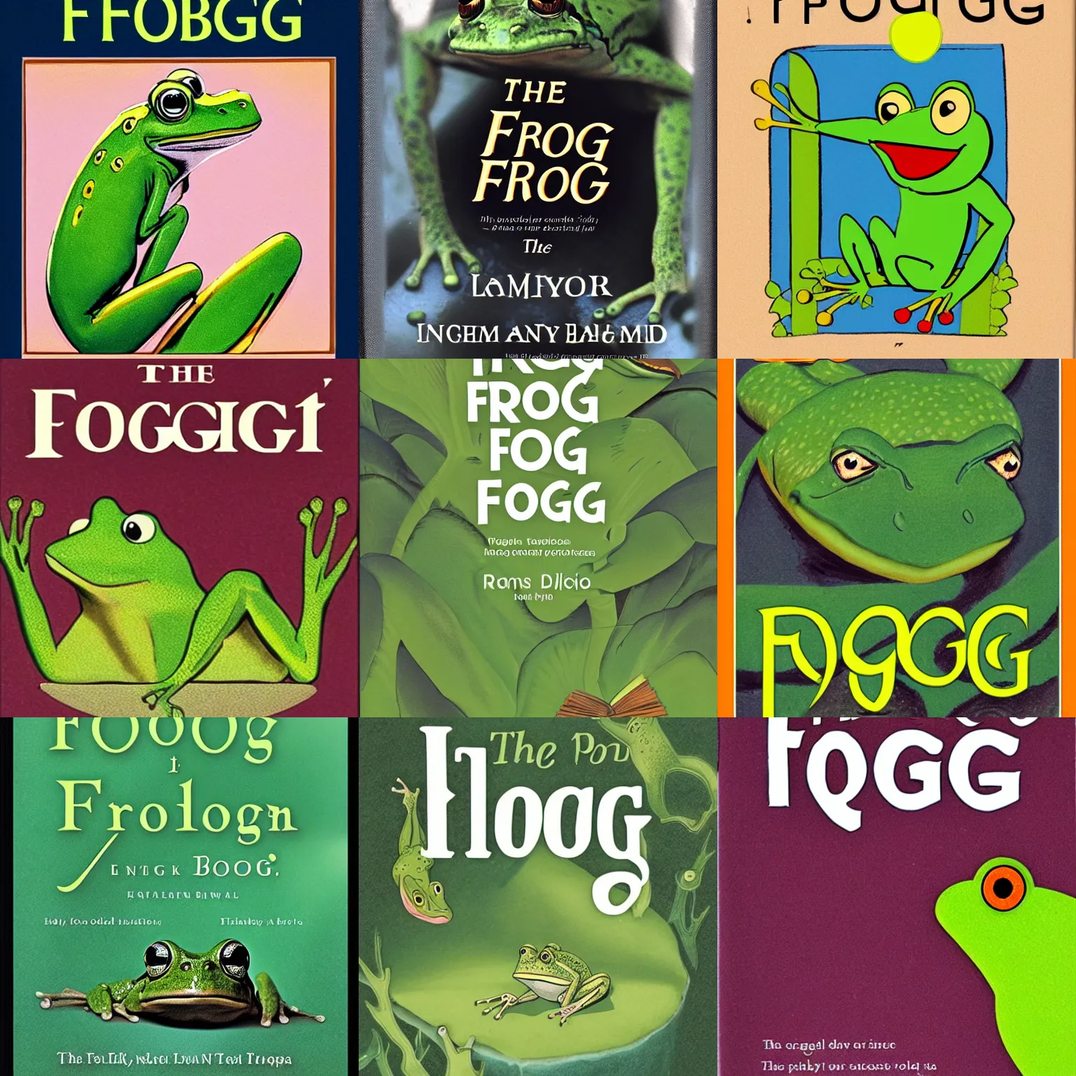 Prompt: the cover of a book entitled'frog'