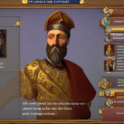 Image similar to Ivan The Terrible as a leader in Civilization 6