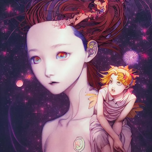 Image similar to prompt : portrait soft light painted by james jean and katsuhiro otomo, magical eyes, inspired by sailor moon anime, smooth face feature, intricate oil painting, high detail, sharp high detail, manga and anime