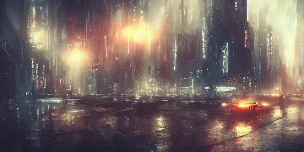 Image similar to bladerunner cityscapes, featured on Artstation, cgsociety